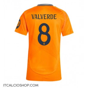 Real Madrid Federico Valverde #8 Seconda Maglia Femmina 2024-25 Manica Corta